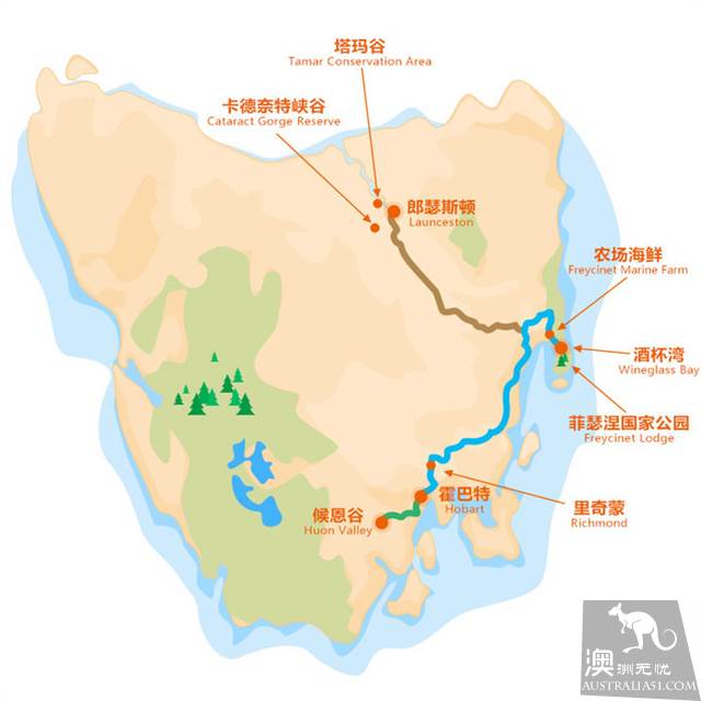 在塔斯马尼亚自驾,详解3大经典线路