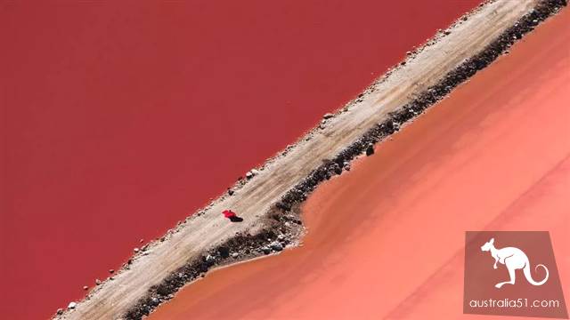 Hutt Lagoon,西澳小粉湖,喂上帝,你的兰蔻粉水洒了