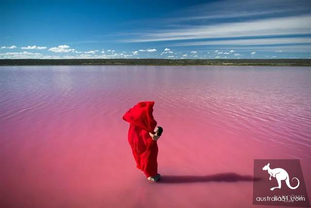 Hutt Lagoon,西澳小粉湖,喂上帝,你的兰蔻粉水洒了