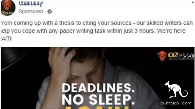 代写广告都怼到RMIT学校邮箱里去了？FB等网站统统沦陷！迪肯自己买了54份代写，结果基本都挂了？