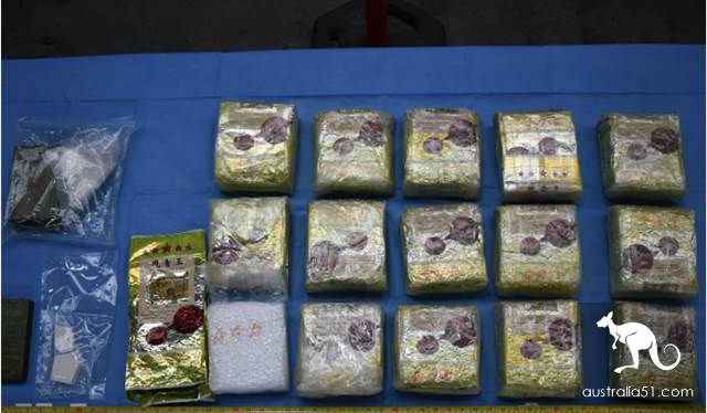 澳洲破获史上最大冰毒案，毒品外包印中文字