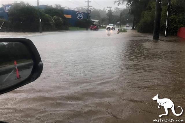 科夫斯港的降雨超过200毫米。(澳洲广播公司图片)