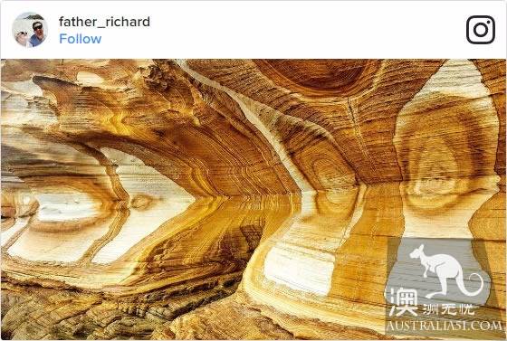 塔州玛丽亚岛(Maria Island)著名的彩色悬崖,犹如大自然的画作