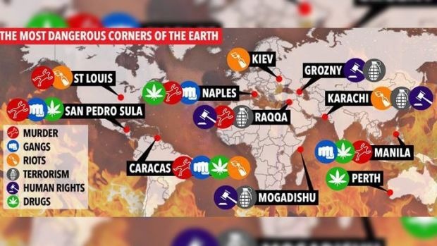 英国太阳报将珀斯评为全球最危险的城市之一