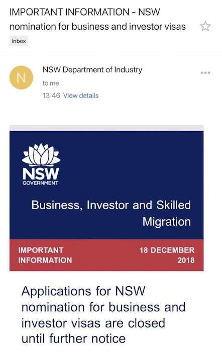 突发！新州商业投资移民申请暂时关闭
